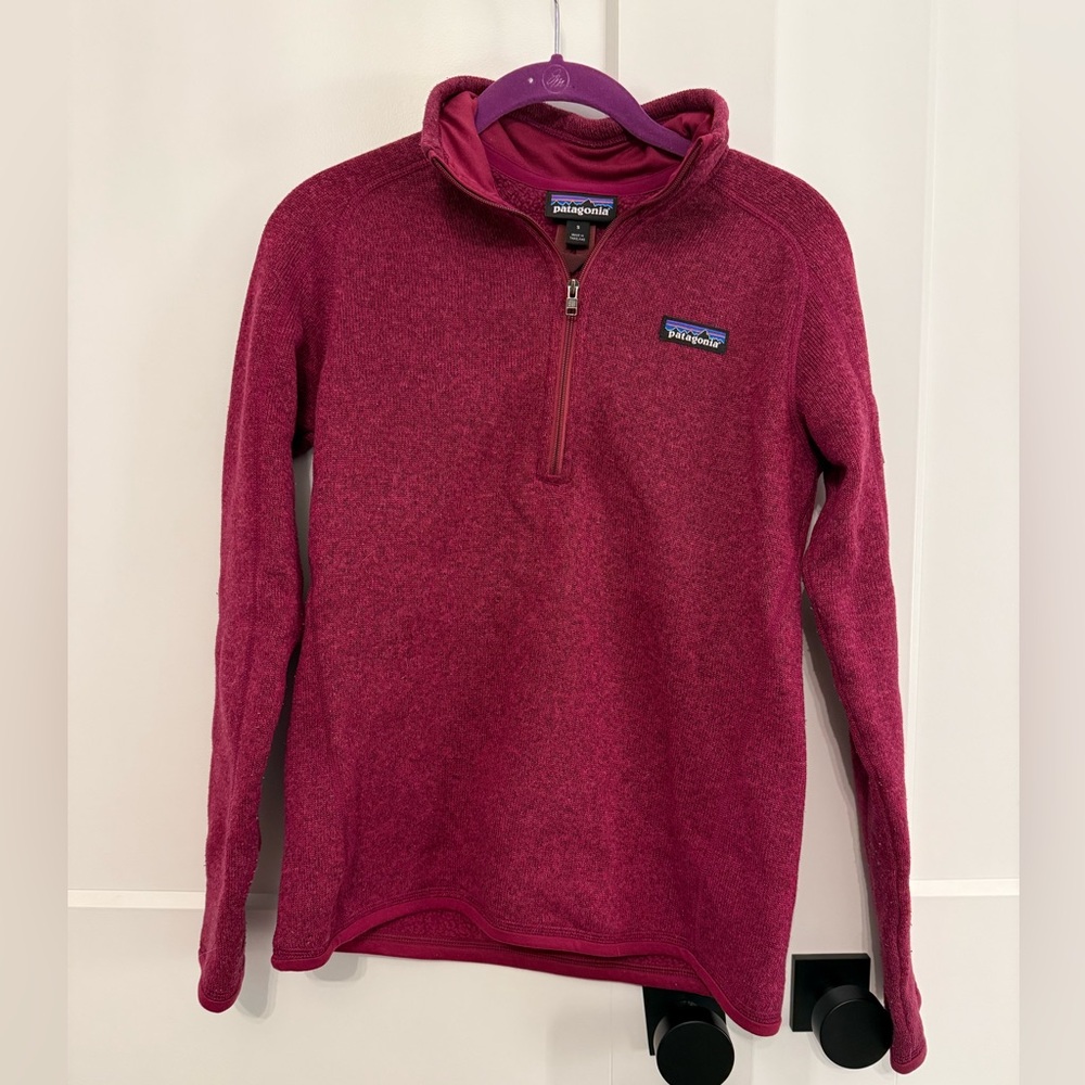 Patagonia Maroon Quarter-Zip Pullover